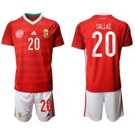 Hungary #20 Sallai Home Soccer Country Jersey