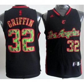 Los Angeles Clippers #32 Blake Griffin Black Revolution 30 Swingman NBA Jerseys Camo Number Cheap
