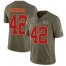Nike Kansas City Chiefs #42 Anthony Sherman Olive Mens Stitched NFL Limited 2017 Salute To Service Jersey