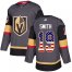 Adidas Vegas Golden Knights #19 Reilly Smith Grey Home Authentic USA Flag Stitched NHL Jersey