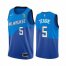 Nike Milwaukee Bucks #5 Jeff Teague 2021 NBA Finals Champions City Edition Jersey Blue Mens