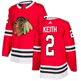 Adidas Chicago Blackhawks #2 Duncan Keith Red Home Authentic Stitched NHL Jersey