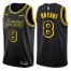 Mens Los Angeles Lakers #8 Kobe Bryant Authentic Black City Edition Jersey