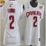 Womens Cavaliers #2 Kyrie Irving White The Finals Patch Women Fashion Stitched NBA Jersey