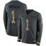 Nike Miami Dolphins #1 Tua Tagovailoa Anthracite Salute to Service Mens Stitched NFL Limited Therma Long Sleeve Jersey