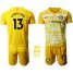 Chelsea Blank Yellow Goalkeeper Kid Soccer Club Jersey