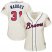 Atlanta Braves #31 Greg Maddux Cream Alternate Womens Stitched MLB Jersey
