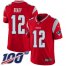 Nike New England Patriots #12 Tom Brady Red Youth Stitched NFL Limited Inverted Legend 100th Season Jersey