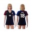 Womens USA #18 Wood Away Soccer Country Jersey