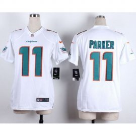 Nike Miami Dolphins #11 DeVante Parker White Womens Stitched NFL New Elite Jersey
