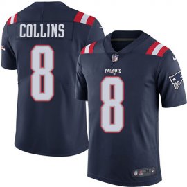 Nike New England Patriots #8 Jamie Collins Sr Navy Blue Mens Stitched NFL Limited Rush Jersey