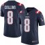 Nike New England Patriots #8 Jamie Collins Sr Navy Blue Mens Stitched NFL Limited Rush Jersey