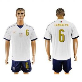 Italy #6 Candreva Away Soccer Country Jersey