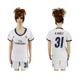 Womens Real Madrid #31 R.Yanez Home Soccer Club Jersey