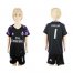 Real Madrid #1 Casillas Black Kid Soccer Club Jersey