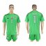 Germany #1 Neuer Green Goalkeeper Soccer Country Jersey