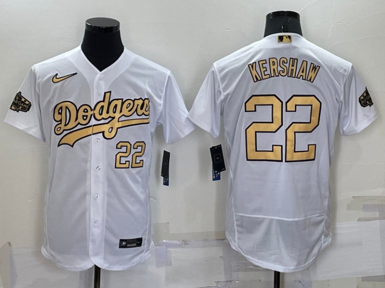 Dodgers 22 Clayton Kershaw White Nike 2022 MLB All Star Flexbase Jerseys Dodgers 22 Clayton Kershaw White Nike 2022 MLB All Star Flexbase Jerseys