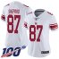 Nike New York Giants #87 Sterling Shepard White Womens Stitched NFL 100th Season Vapor Limited Jersey