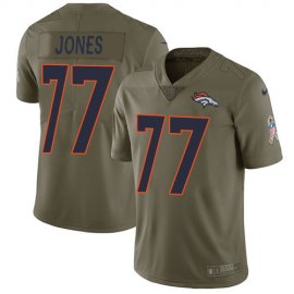 Nike Denver Broncos #77 Sam Jones Olive Mens Stitched NFL Limited 2017 Salute To Service Jersey