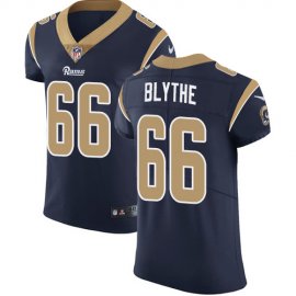 Nike Los Angeles Rams #66 Austin Blythe Navy Blue Team Color Mens Stitched NFL Vapor Untouchable Elite Jersey