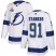 Adidas Tampa Bay Lightning #91 Steven Stamkos White Road Authentic Youth 2020 Stanley Cup Champions Stitched NHL Jersey