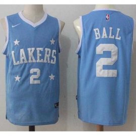 Nike Los Angeles Lakers #2 Lonzo Ball Royal Blue Stitched NBA Jersey