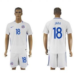 Chile #18 Jara Away Soccer Country Jersey