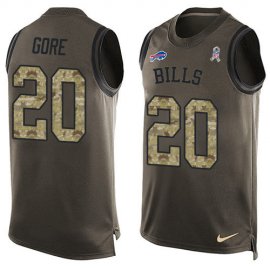 Nike Buffalo Bills #20 Frank Gore Green Mens Stitched NFL Limited Salute To Service Tank Top Jersey