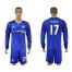 Chelsea #17 Pedro Home Long Sleeves Soccer Club Jersey