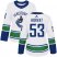 Adidas Vancouver Canucks #53 Bo Horvat White Road Authentic Womens Stitched NHL Jersey