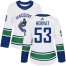 Adidas Vancouver Canucks #53 Bo Horvat White Road Authentic Womens Stitched NHL Jersey