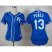 Kansas City Royals #13 Salvador Perez Blue Alternate 2 Womens Stitched MLB Jersey