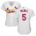 St.Louis Cardinals #5 Albert Pujols White Womens Fashion Stitched MLB Jersey