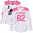 Adidas Colorado Avalanche #62 Artturi Lehkonen White/Pink 2022 Stanley Cup Champions Authentic Fashion Womens Stitched NHL Jersey Womens