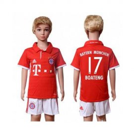 Bayern Munchen #17 Boateng Home Kid Soccer Club Jersey