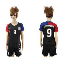 Womens USA #9 Johannsson Away Soccer Country Jersey