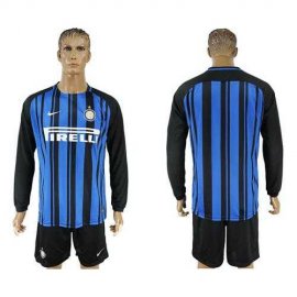 Inter Milan Blank Home Long Sleeves Soccer Club Jersey