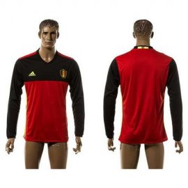 Belgium Blank Red Home Long Sleeves Soccer Country Jersey