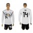 Germany #14 Can White Home Long Sleeves Soccer Country Jersey