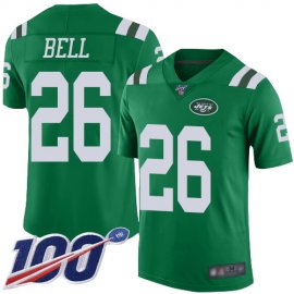 Nike New York Jets #26 LeVeon Bell Green Mens Stitched NFL Limited Rush 100th Season Jersey