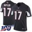 Nike Arizona Cardinals #17 Hakeem Butler Black Alternate Mens Stitched NFL 100th Season Vapor Limited Jersey