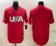 Mens USA Baseball Blank 2023 Red World Classic Stitched Jerseys