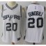 Mens Nike San Antonio Spurs #20 Manu Ginobili White NBA Swingman Association Edition Jersey