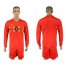 Belgium Blank Red Home Long Sleeves Soccer Country Jersey