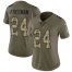 Nike Atlanta Falcons #24 Devonta Freeman Olive/Camo Womens Stitched NFL Limited 2017 Salute to Service Jersey