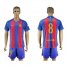 Barcelona #8 A.Iniesta Home With Blue Shorts Soccer Club Jersey