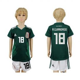 Mexico #18 A.Guardado Home Kid Soccer Country Jersey