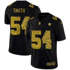 Dallas Cowboys #54 Jaylon Smith Mens Nike Leopard Print Fashion Vapor Limited NFL Jersey Black