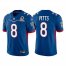 Mens Atlanta Falcons #8 Kyle Pitts 2022 Royal NFC Pro Bowl Stitched Jersey