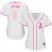 Los Angeles Angels #8 Justin Upton White/Pink Fashion Womens Stitched MLB Jersey